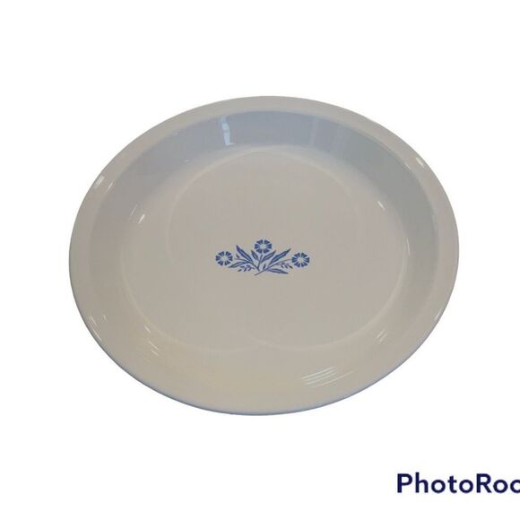 VINTAGE 1970S CORNINGWARE PIE DISH - BLUE CORNFLOWER PATTERN P-309 - Picture 1 of 9